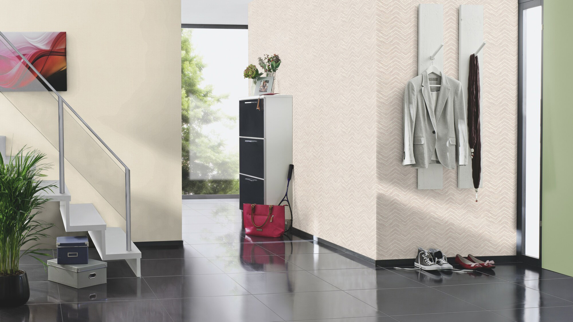 Rasch Vliestapete Barbara Home 3 Dreiecke Streifen 560961