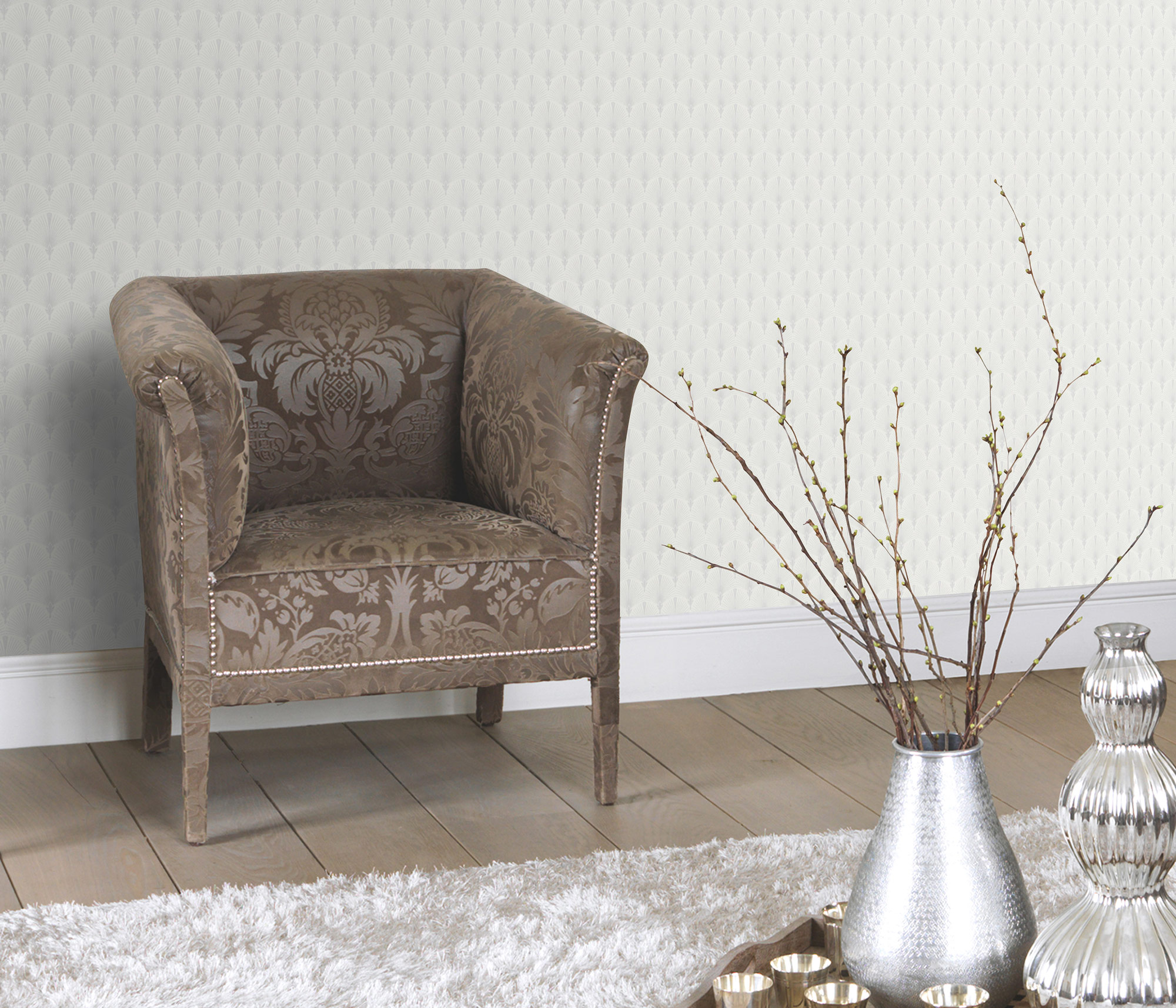 Erismann Vliestapete Versailles silber 1034631