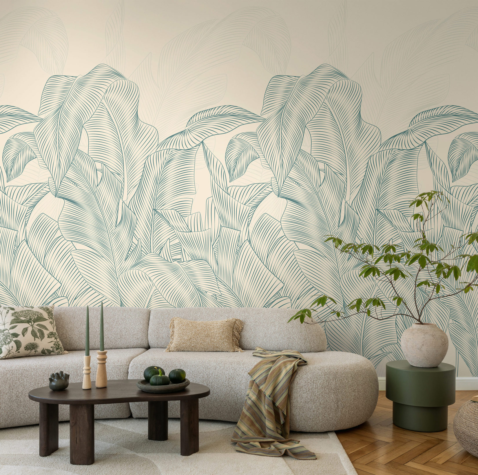 AS Fototapete The Wall 4 Dschungel Blau 792263
