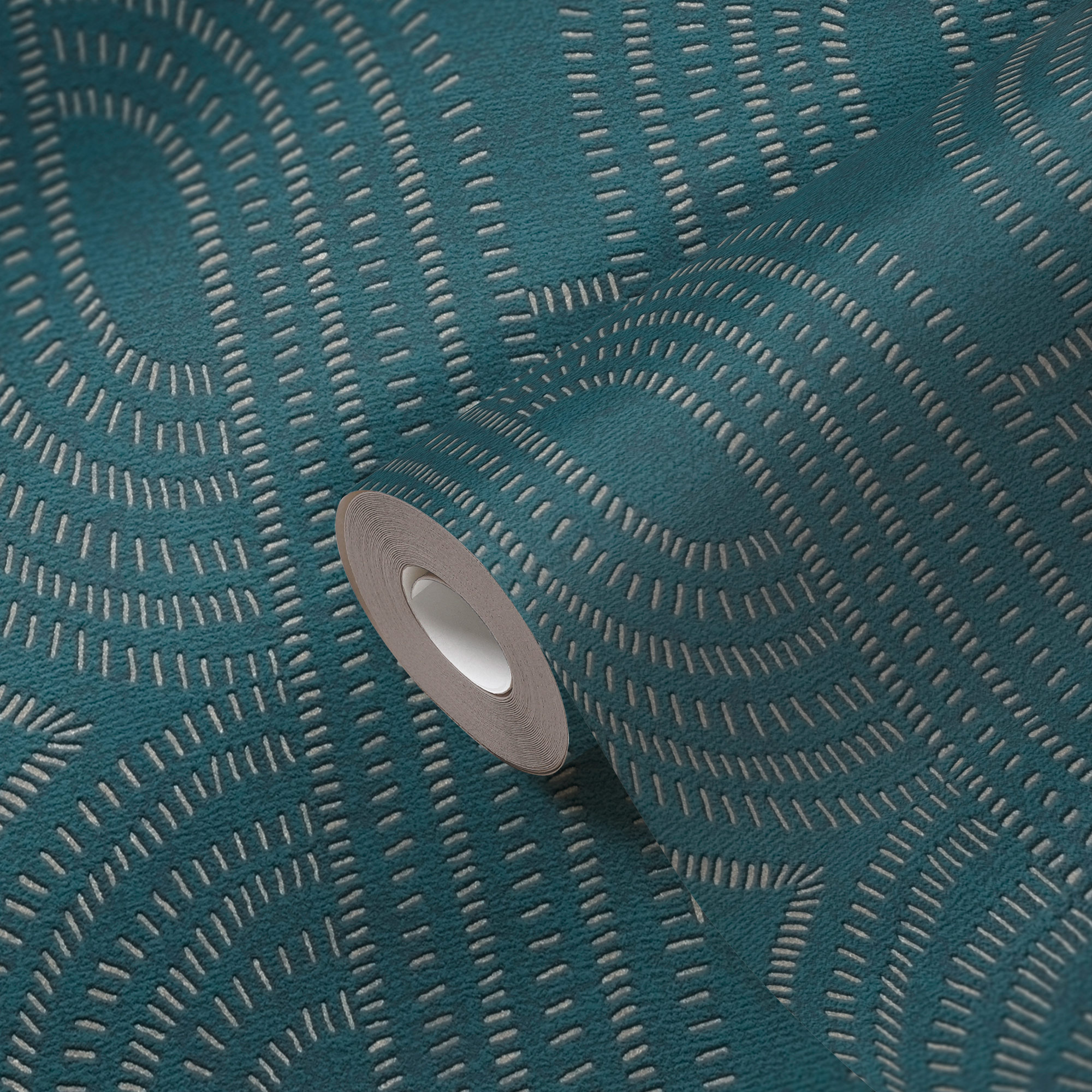 AS Vliestapete French Affair Struktur Blau 399373