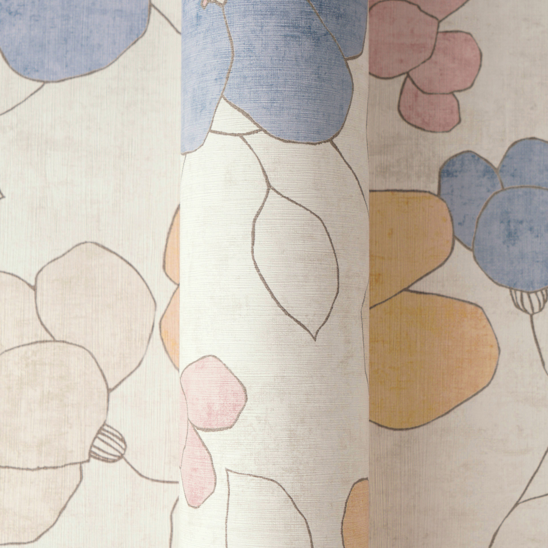 AS Vliestapete Nordic Feeling Blumen Grau 791472