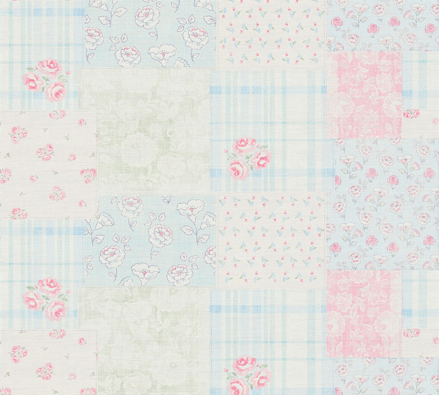 AS Vliestapete Maison Charme Blümchen blau 390661