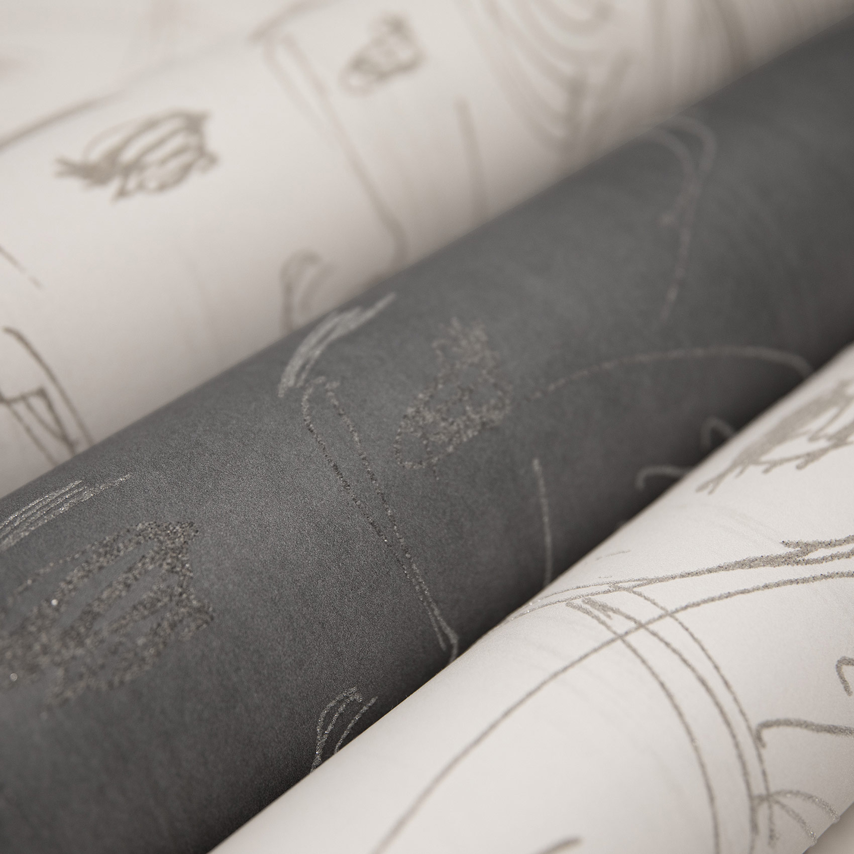 Hohenberger Vliestapete Perlen Artist Lily Anthrazit 81375