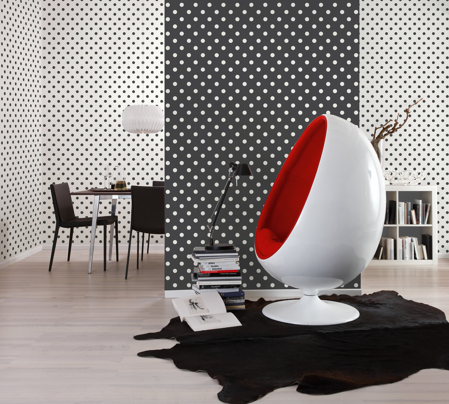 Thomas Vliestapete Dots schwarz/weiss TLT009 - 363364