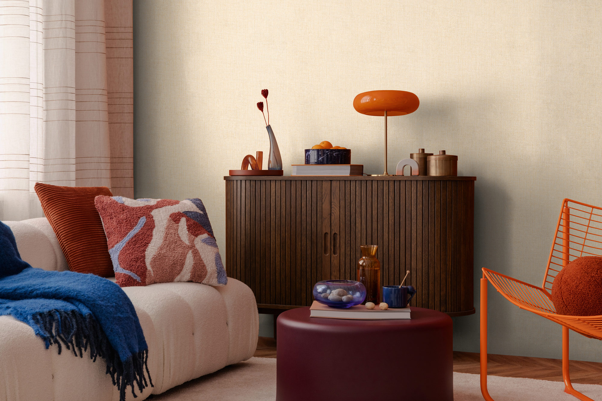 AS Vliestapete CosmoLiving Uni Gelb 790662