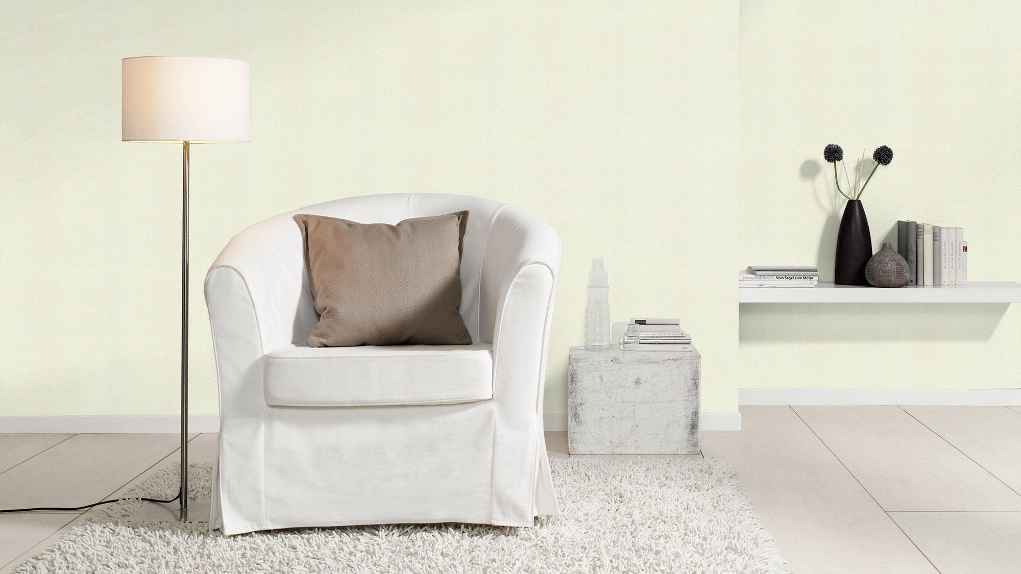 Rasch Vliestapete Welcome Home Creme-Perlweiß 441666