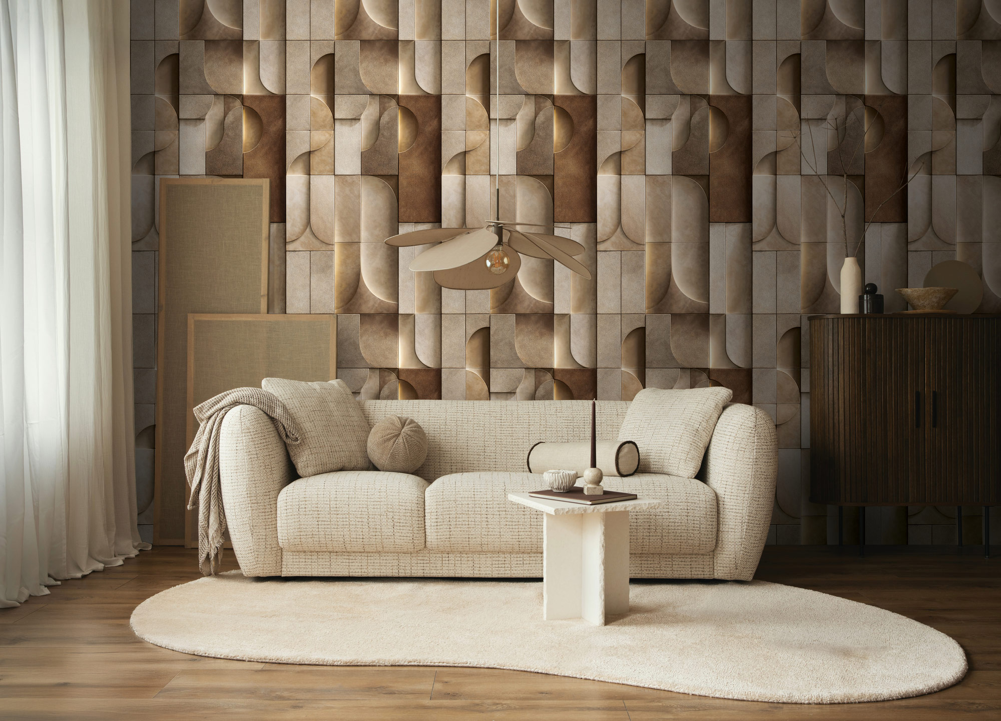 AS Fototapete The Wall 4 3D Optik Braun 792247