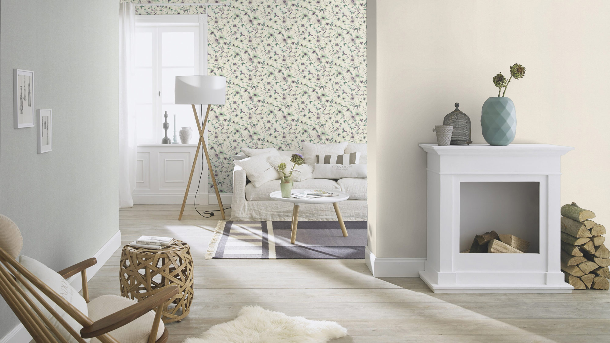 Rasch Vliestapete Country Charme Beige-Hellbeige 449808