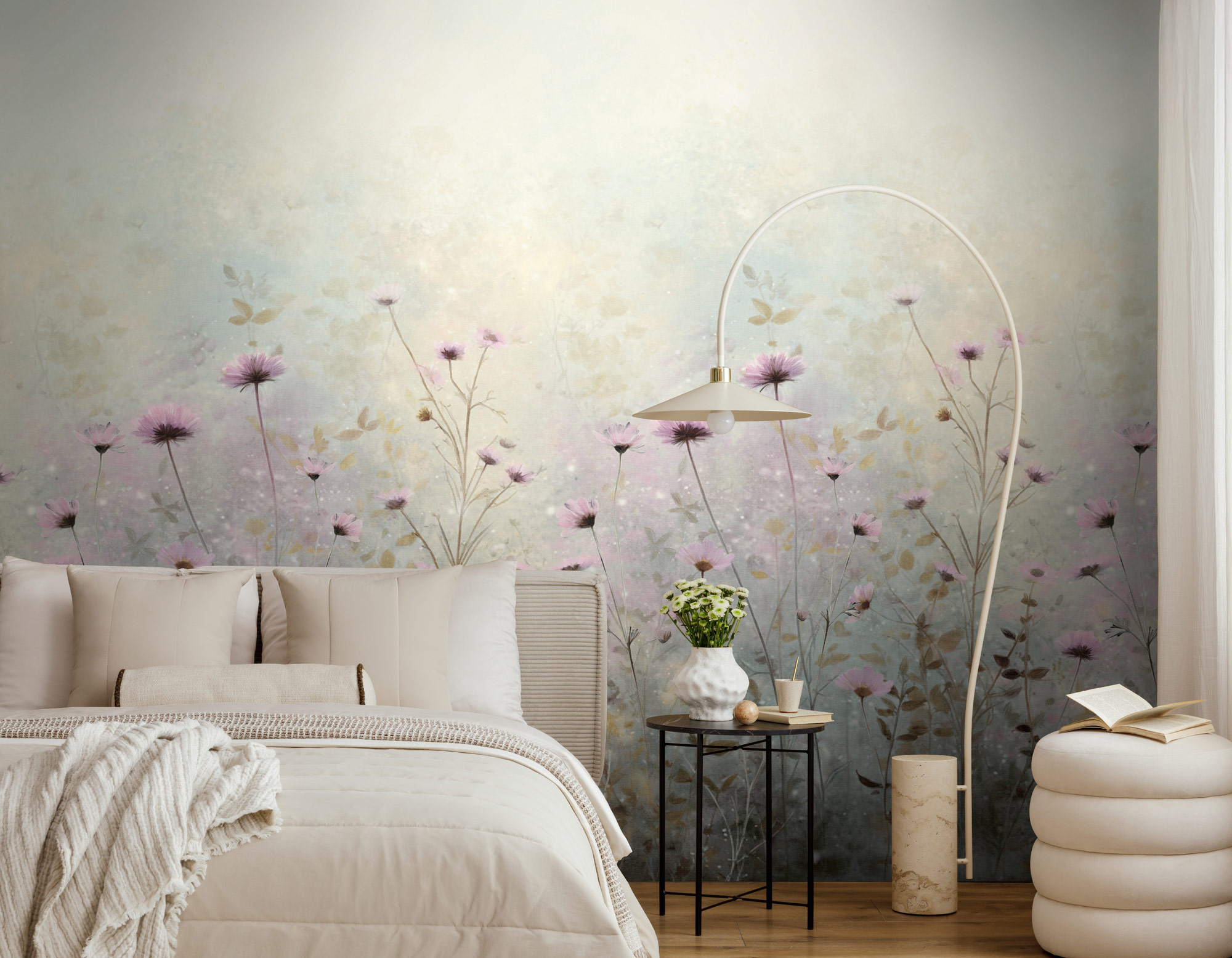 AS Fototapete The Wall 4 Blumen Creme 792362