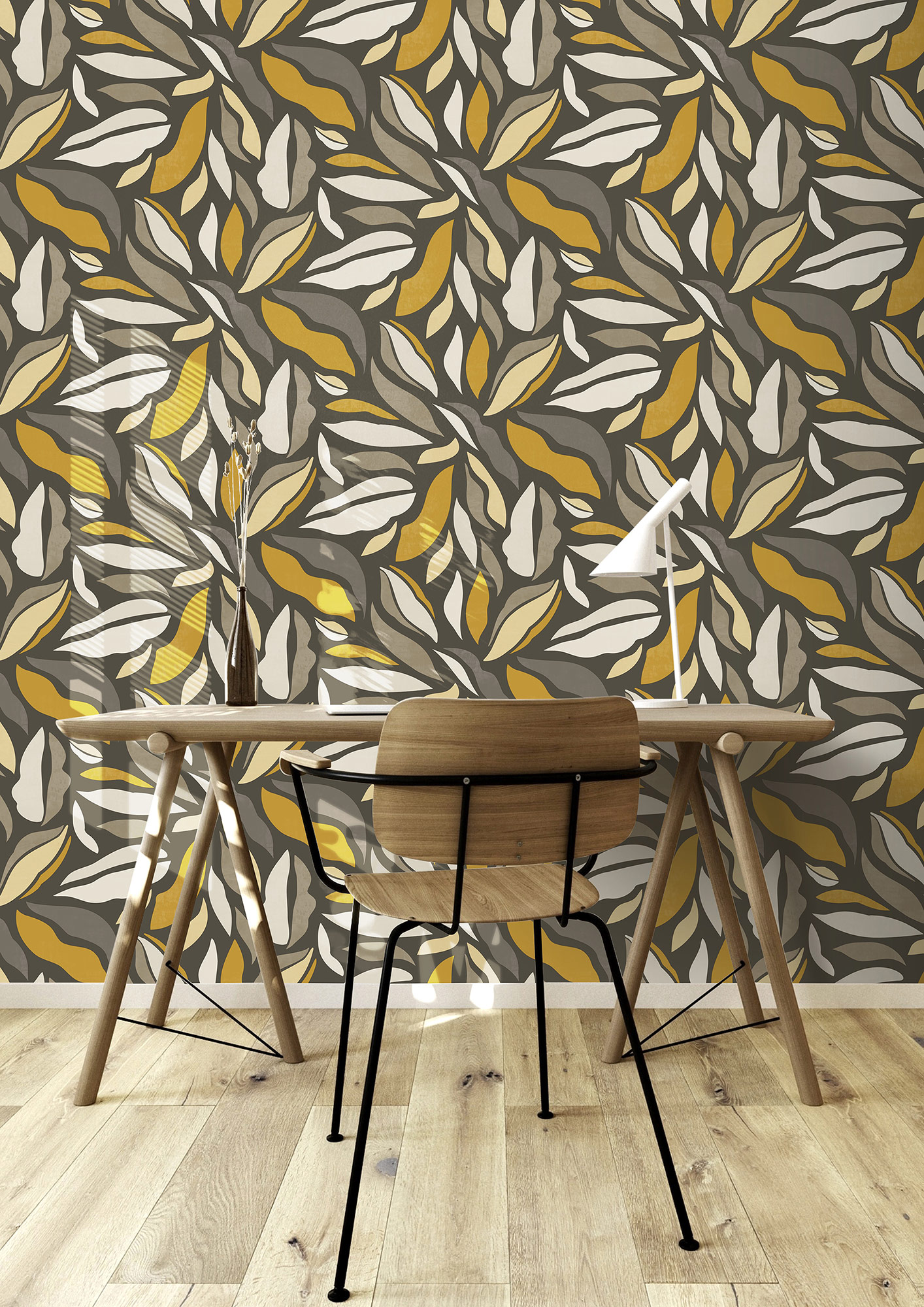 Rasch Vliestapete Symphony Gelb-Ocker 869316