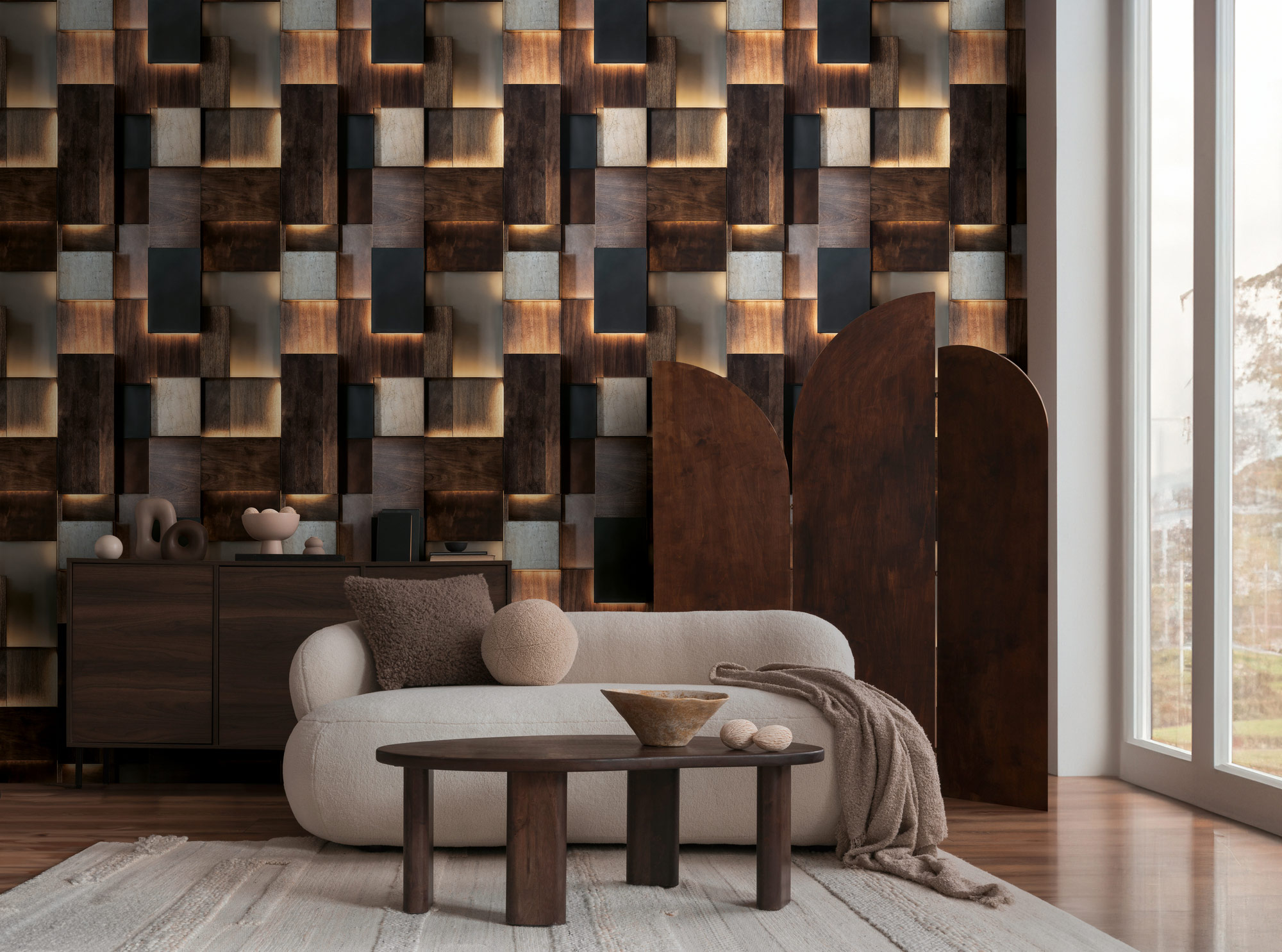 AS Fototapete The Wall 4 3D Optik Braun 792246