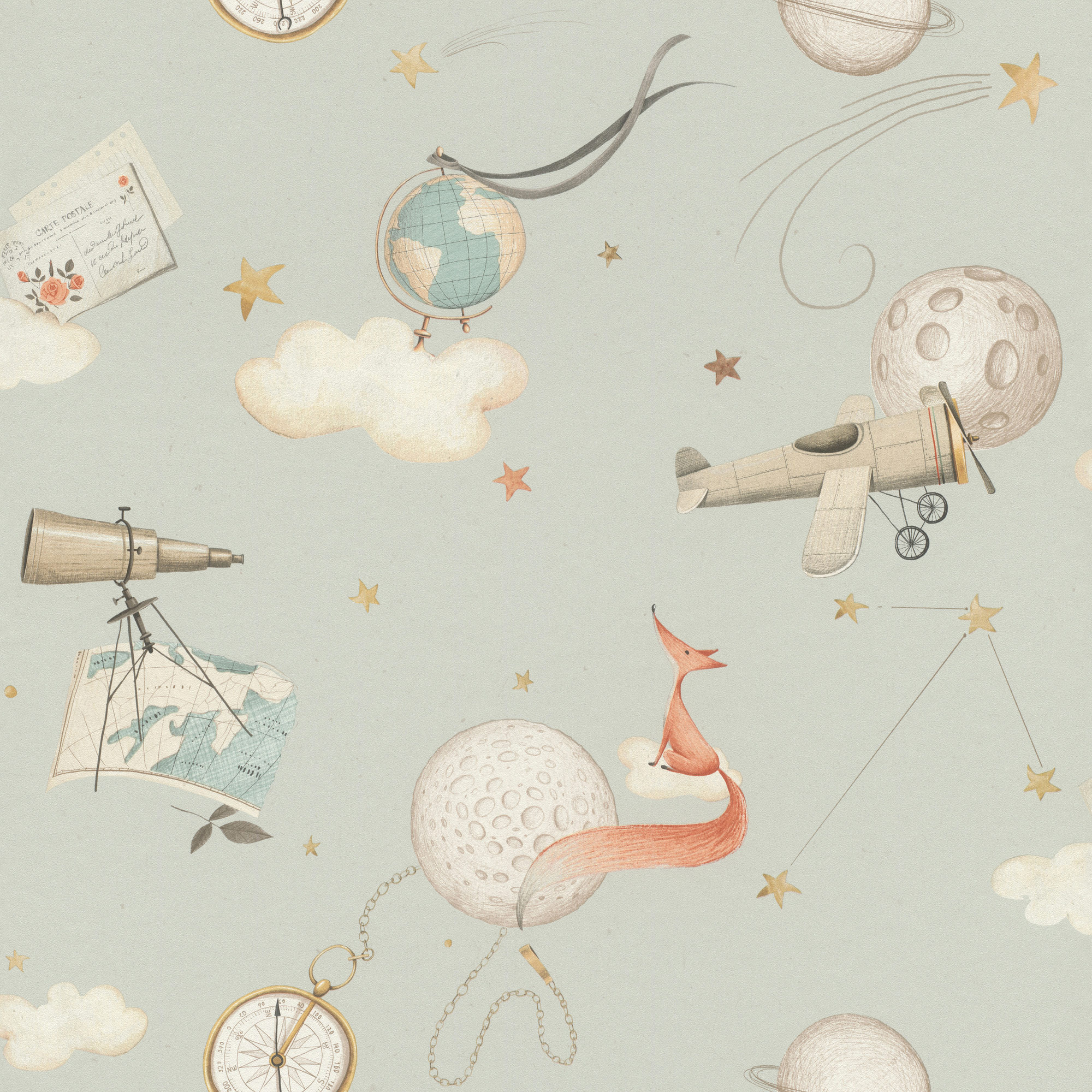 Rasch Vliestapete Kids Word 2 Grau 302226