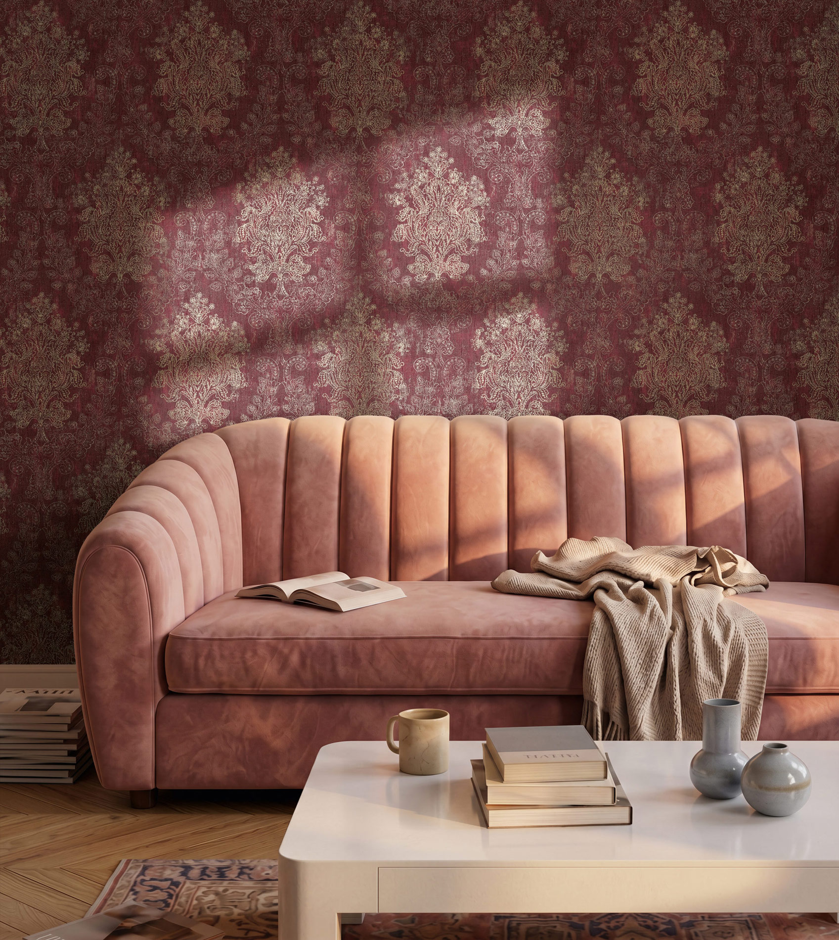 AS Vliestapete Trend Spectrum Barocktapete Rot 792281