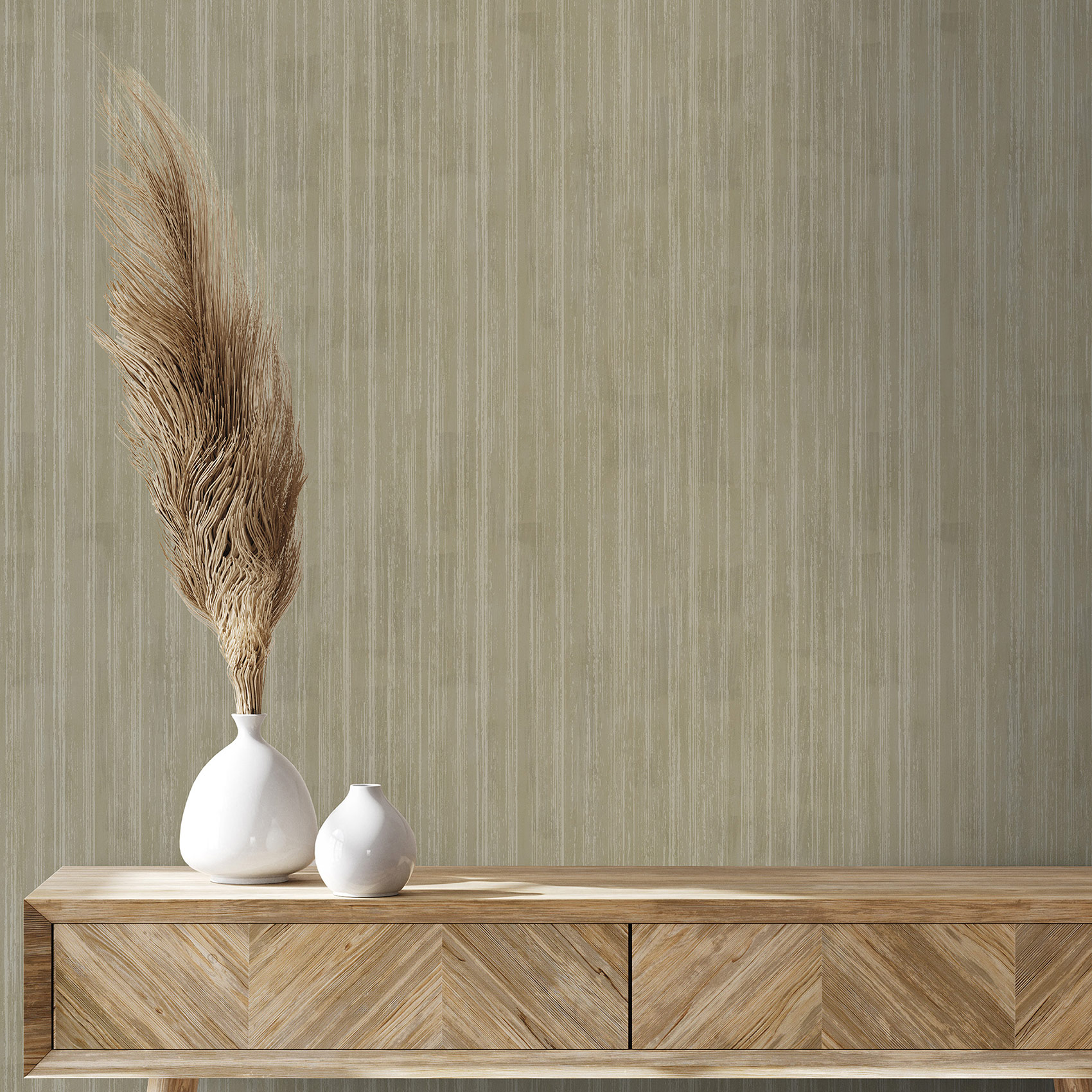 Hohenberger Vliestapete Artist Brush Uni Olive 27304