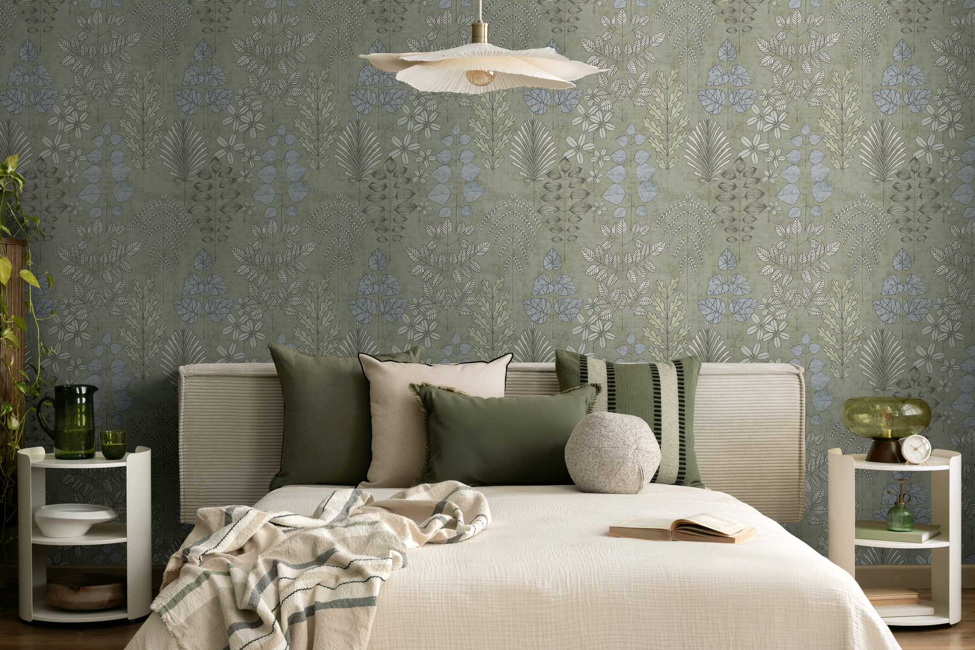 AS Vliestapete Nordic Feeling Blätter Floral Grün 791491