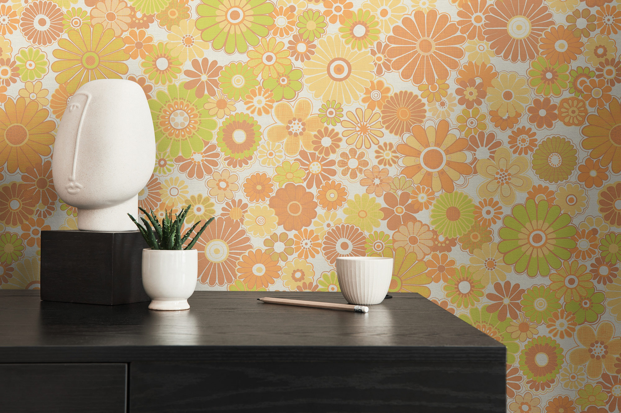 AS Creation Vliestapete Retro Chic Gelb 395355