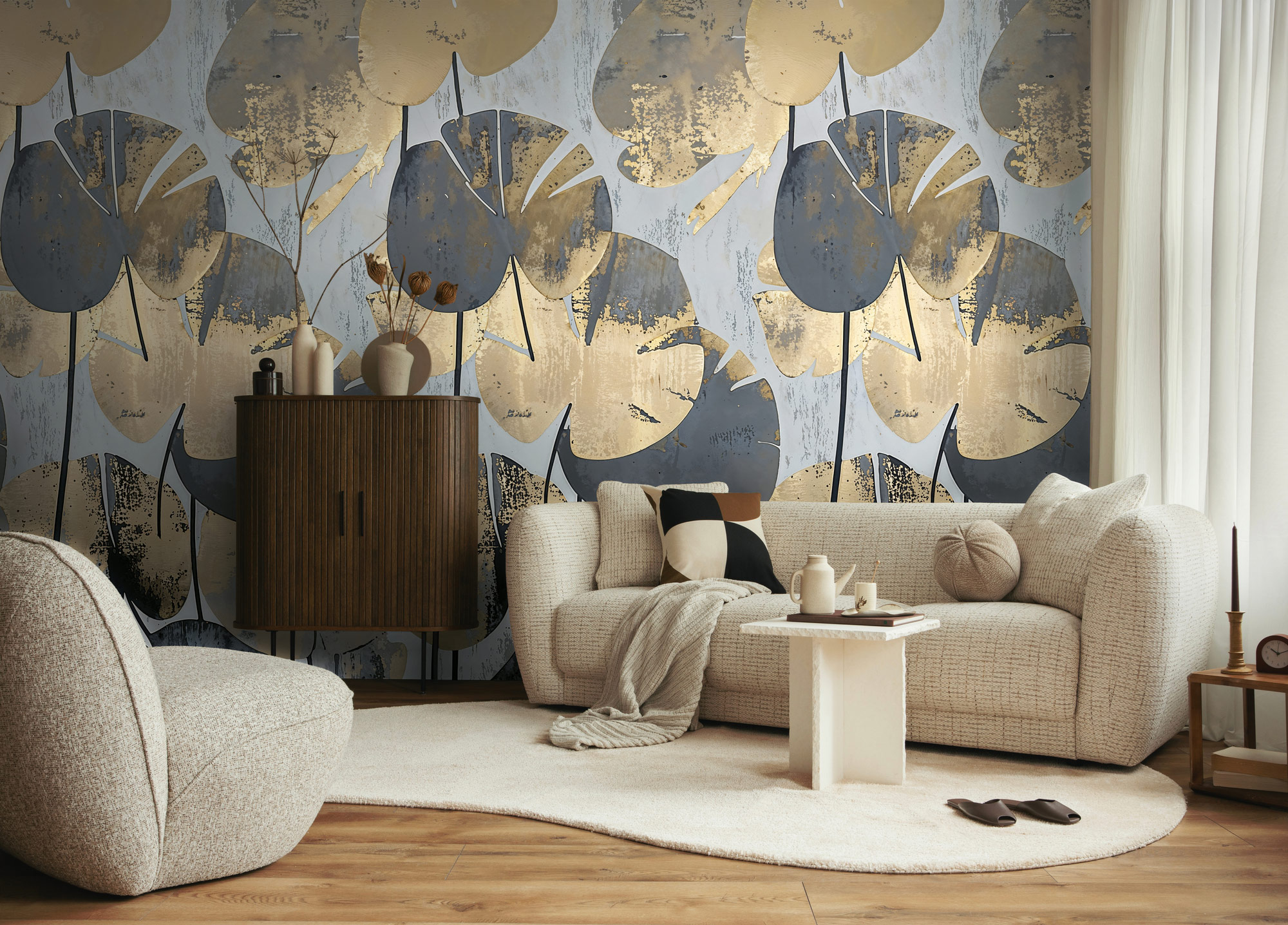 AS Fototapete The Wall 4 Blätter Beige 792296