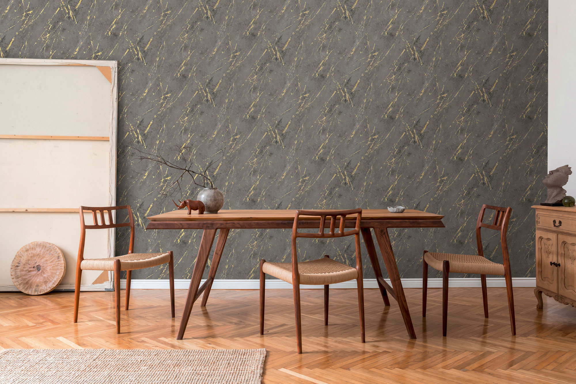 AS Vliestapete The BOS anthrazit Marmortapete 388175