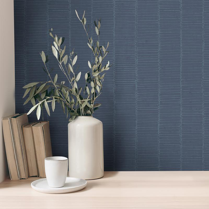 Hohenberger Vliestapete Chalk Beams in Order Blue 65503