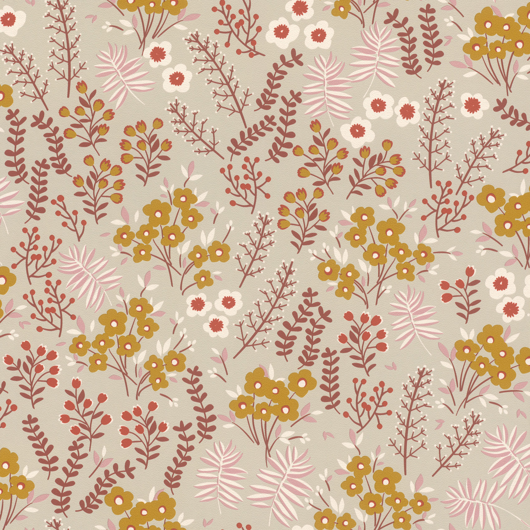 Rasch Vliestapete Beltesto Grau Floral 793819