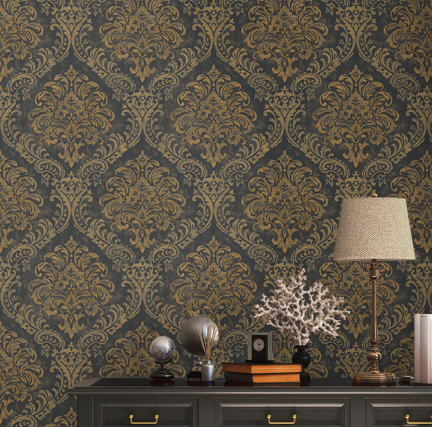 AS Vliestapete MS Travel Styles Klassisch Schwarz 391123