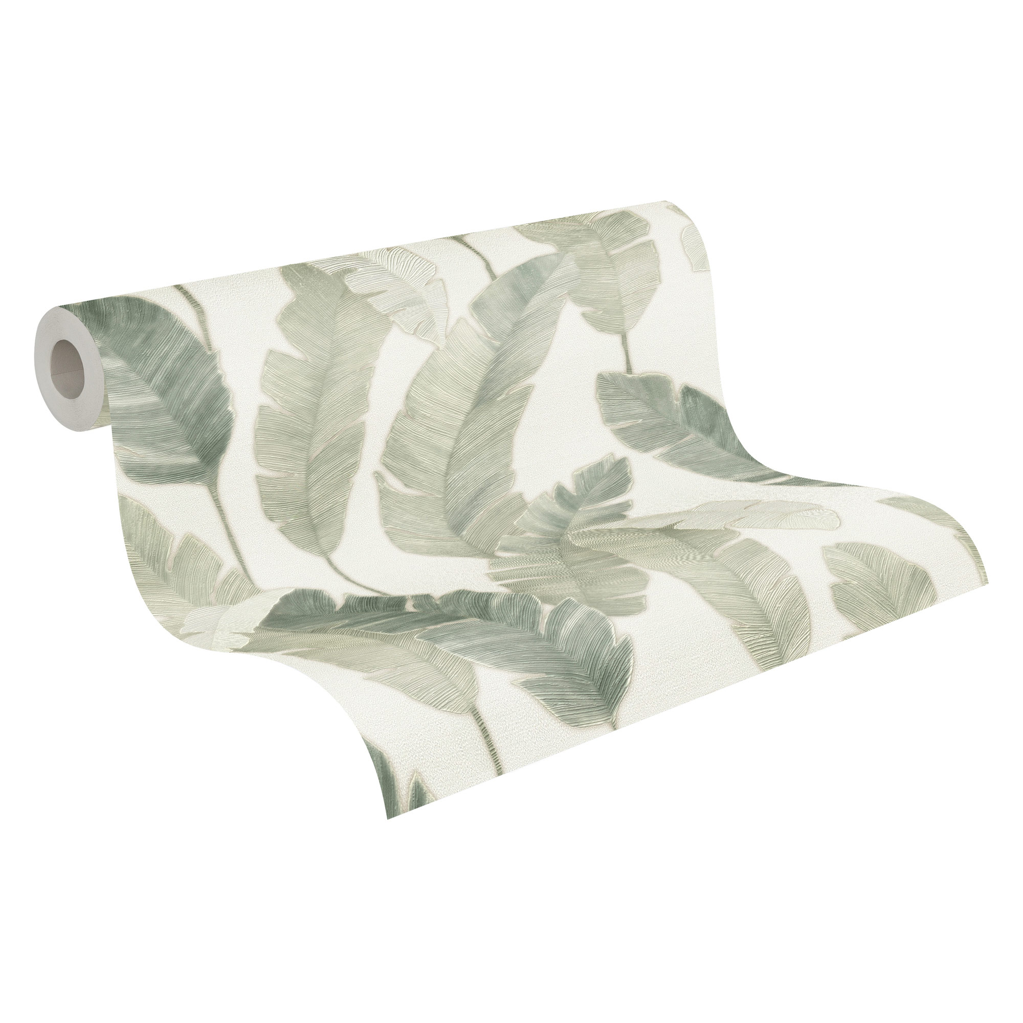 AS Vliestapete MS Travel Styles Blätter Weiß 392184