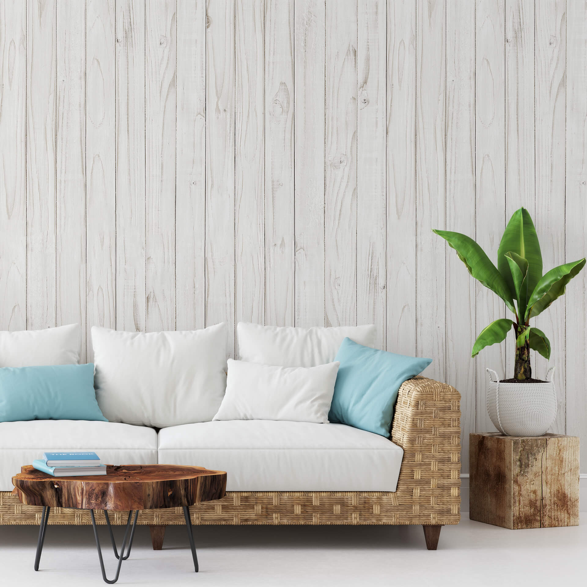 AS Fototapete Designwalls 2.0 White Wooden Wall DD118997