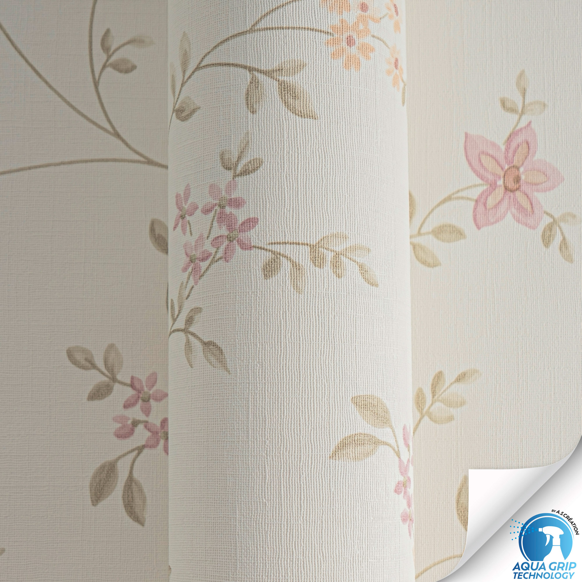 AS Vliestapete WOW Designdrop Florale Tapete Weiß 784551