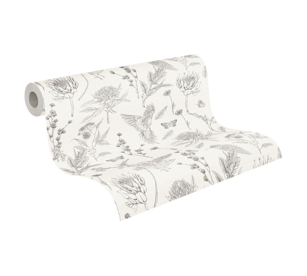 Livingwalls Vliestapete Drawn Into Nature Blumen 394292