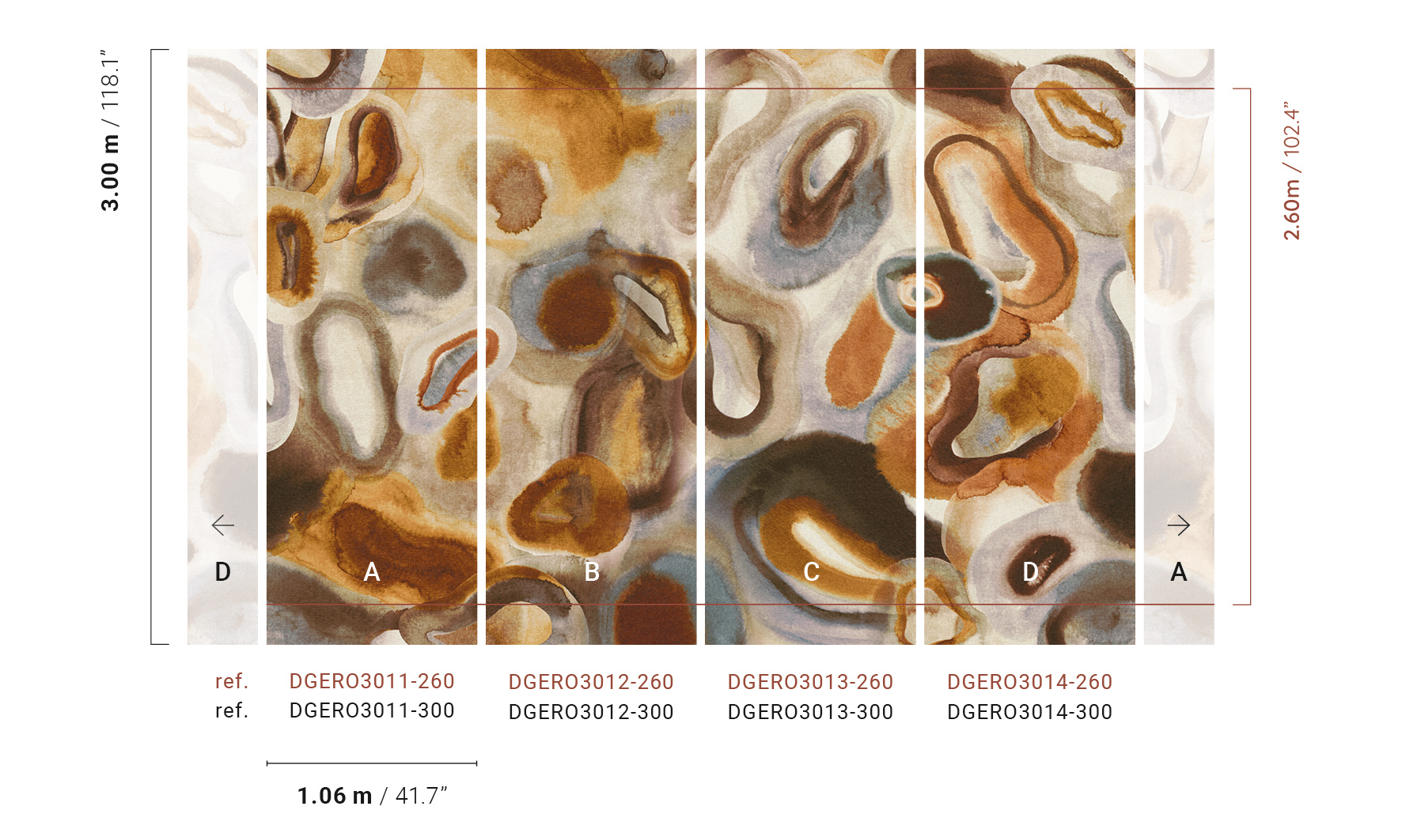 Masureel Fototapete Panel Erosion Acharius Rust DGERO3011260