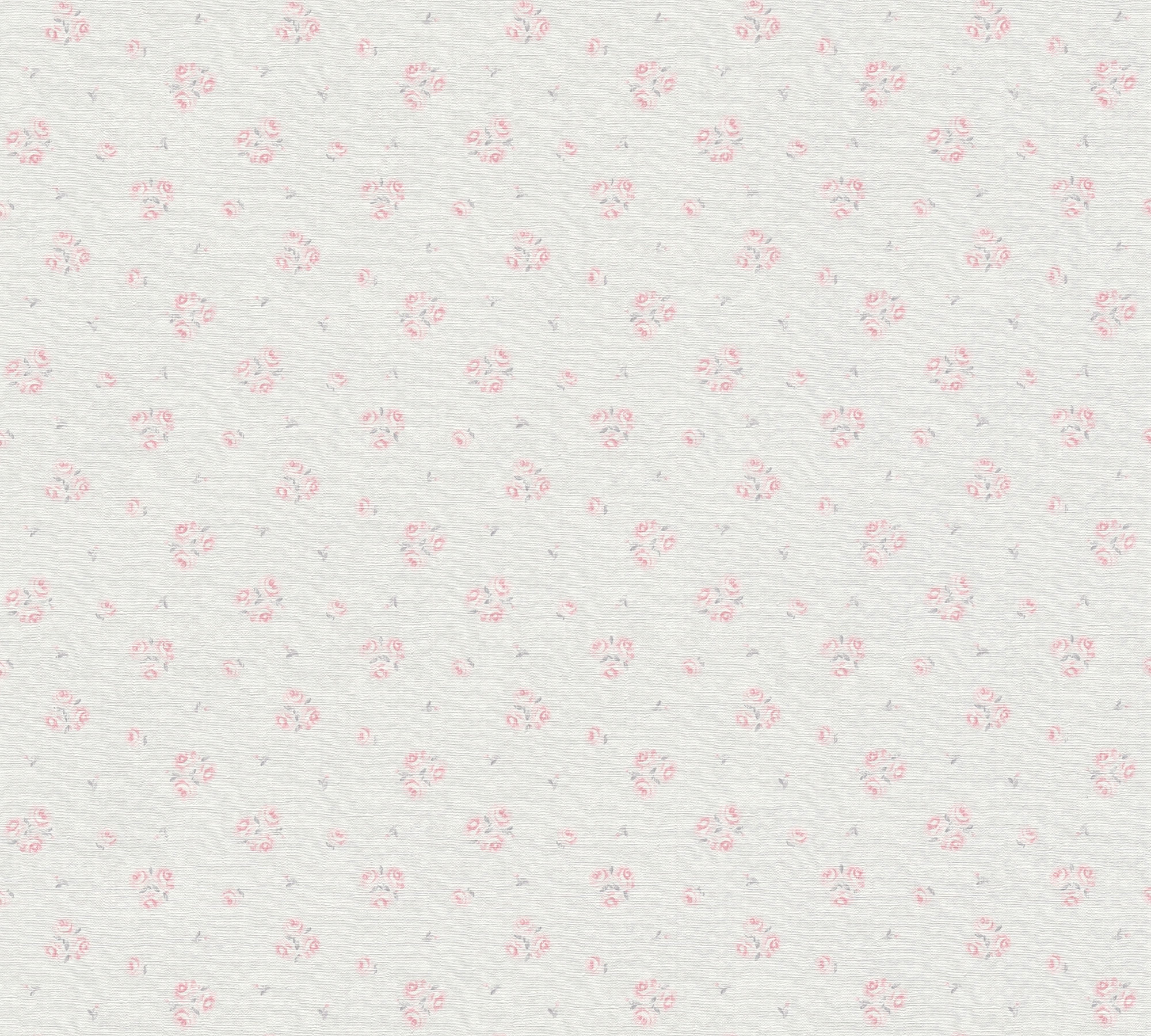 AS Vliestapete Maison Charme Blümchen hellgrau 390673