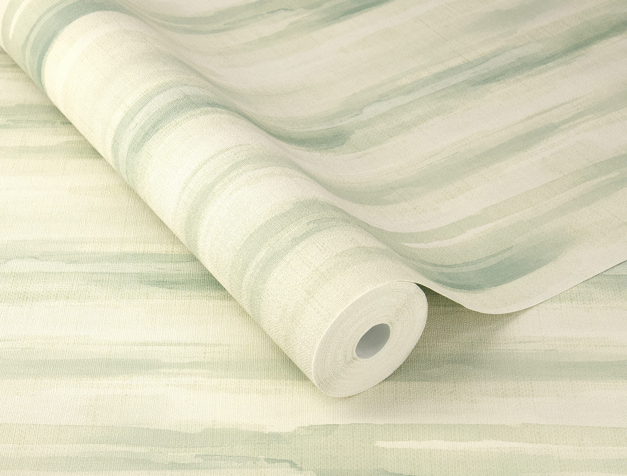 Rasch Vliestapete Peonies Grün Streifen 509335