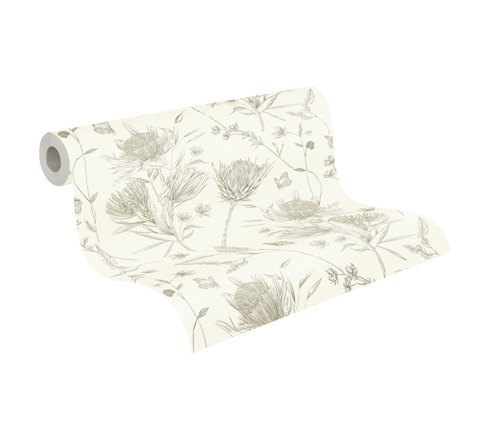 Livingwalls Vliestapete Drawn Into Nature Floral 394273