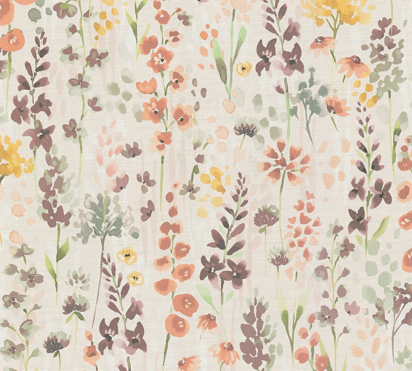 AS Vliestapete Aquarell Dreams Blümchen beige 396062