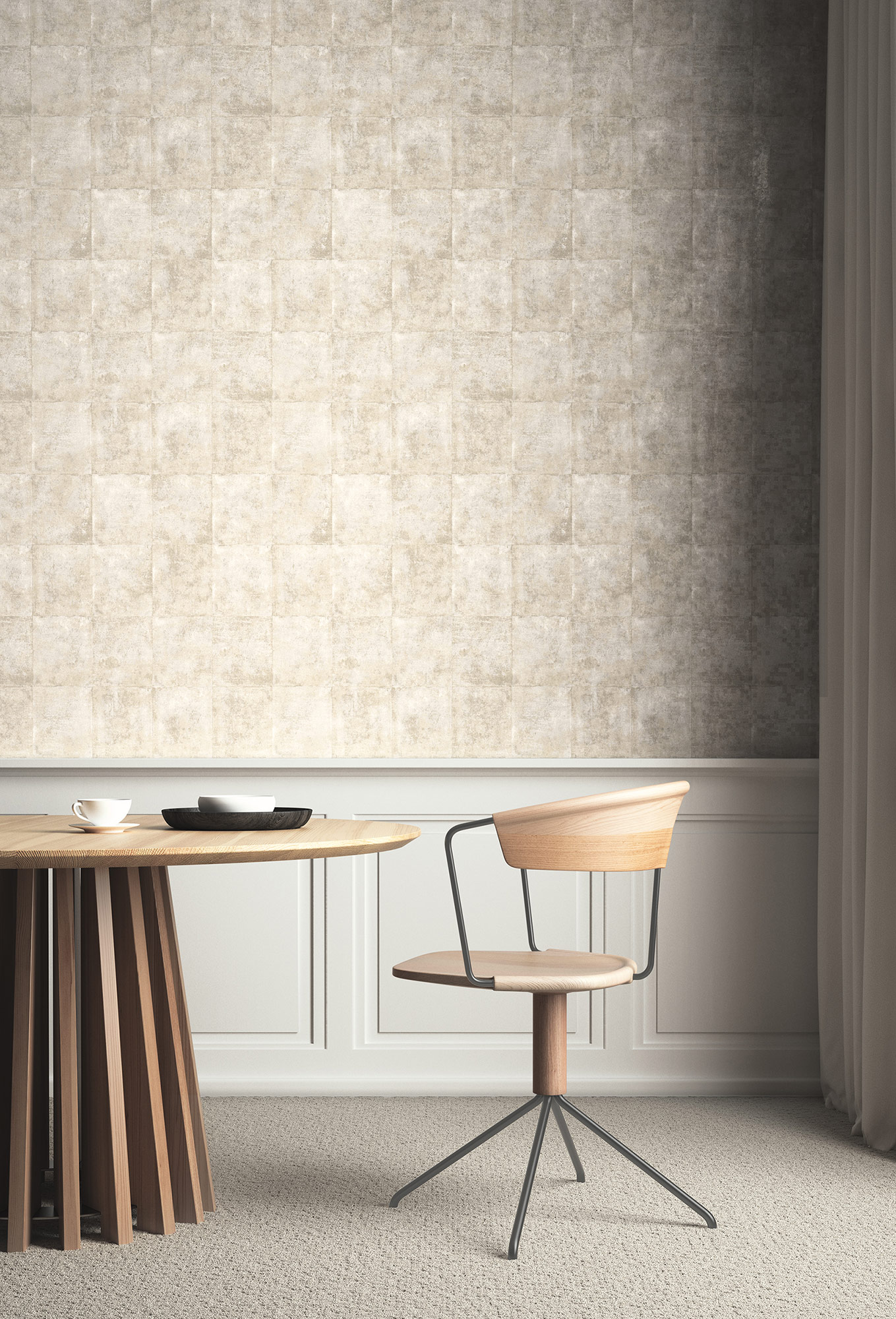 Masureel Vliestapete Texture Book Solid Bone ORB401