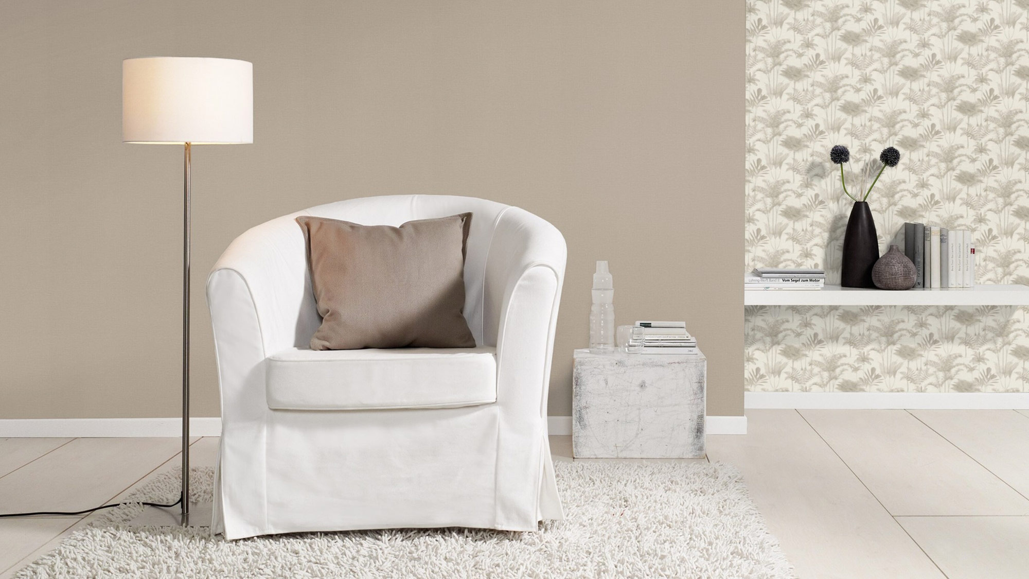 Rasch Vliestapete Liverna Beige-leinen dunkel 555868