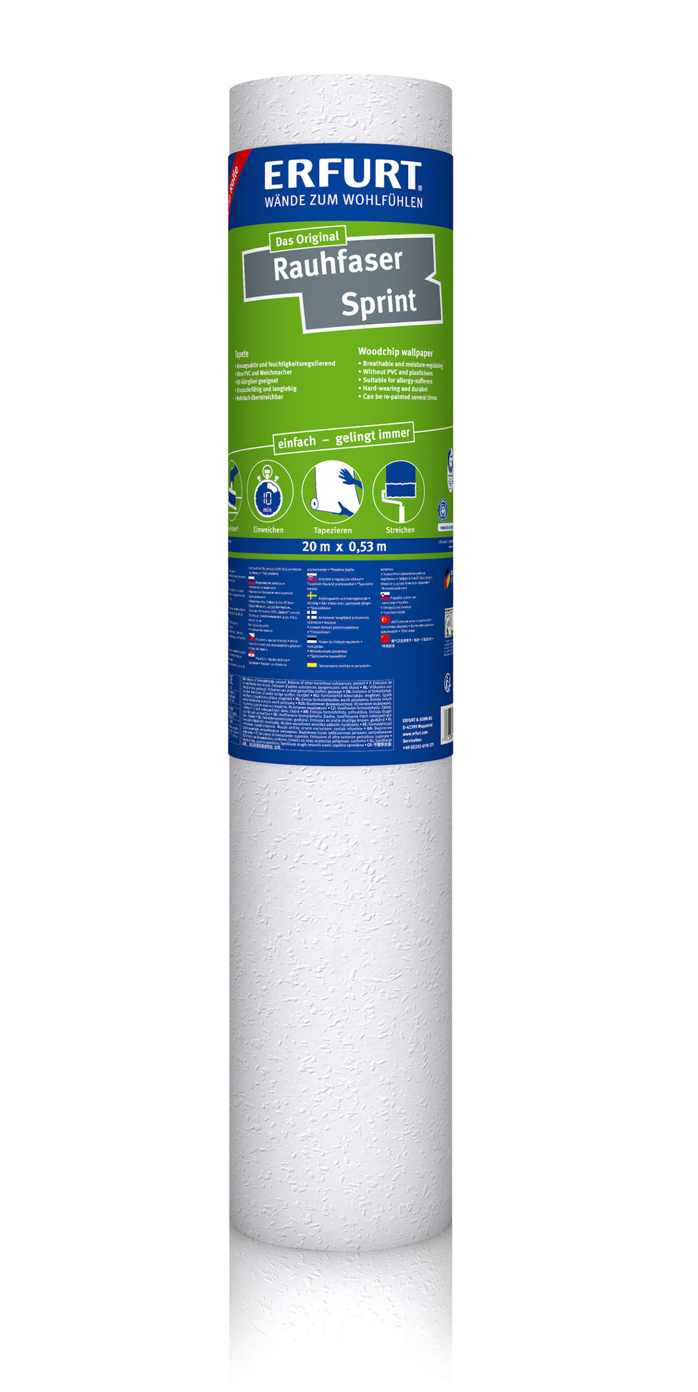 Erfurt Rauhfaser-Tapete Sprint | Einzelrolle