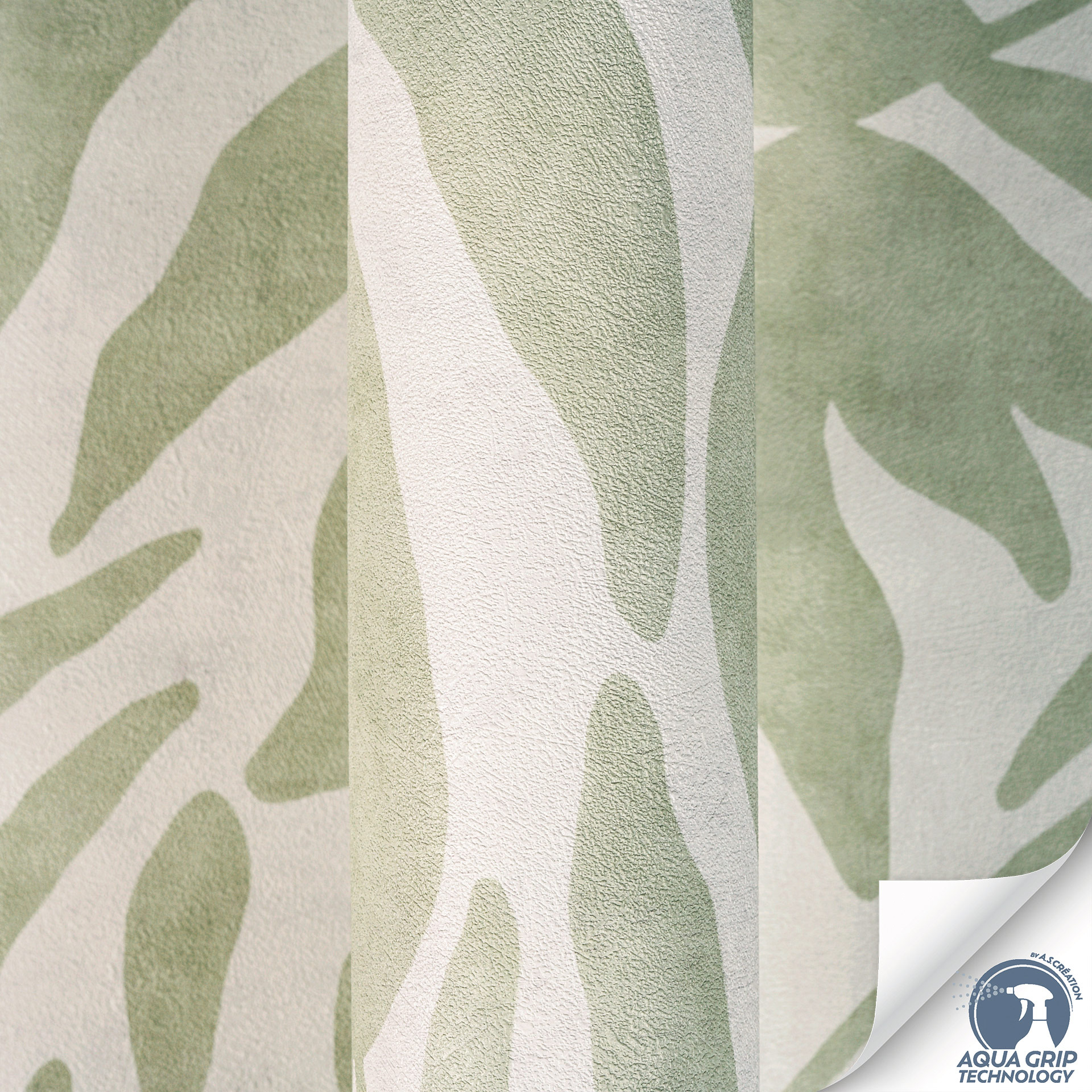 AS Vliestapete Cosiness Designdrop 2 Natur Grün 793142