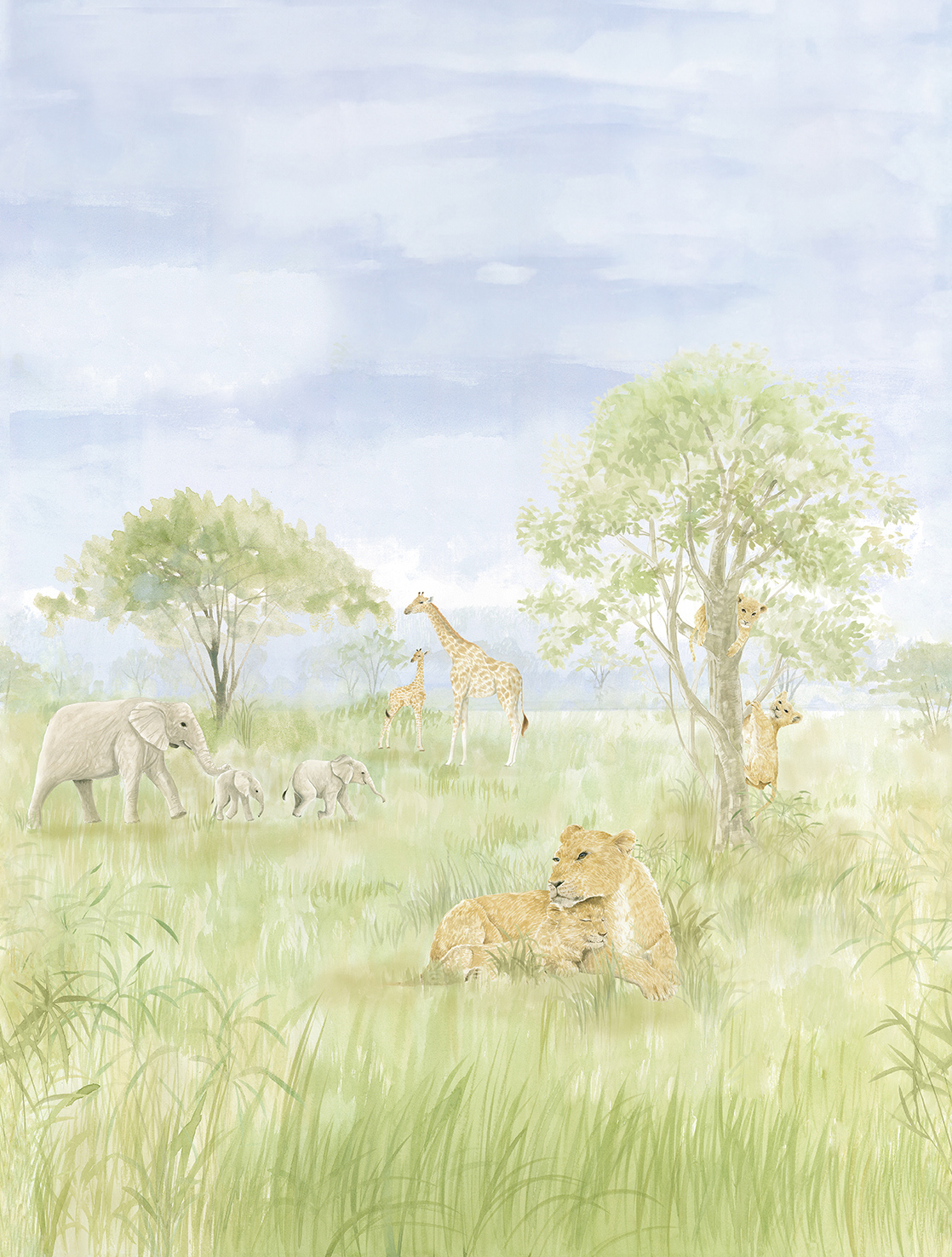 Decoprint Fototapete Cute Walls Safari Park CW61132