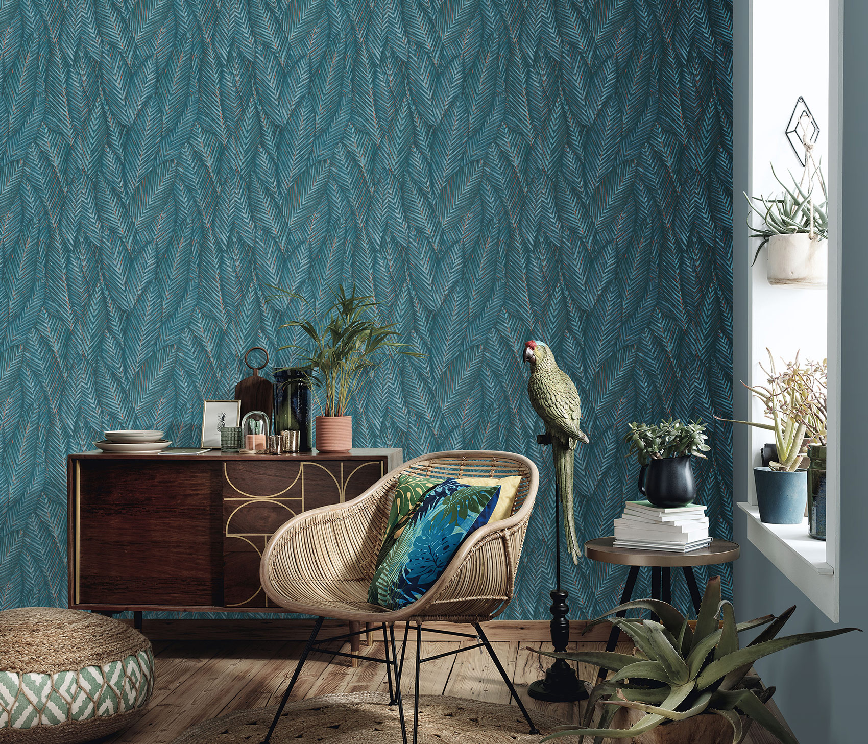 Erismann Vliestapete Martinique blau 1039119