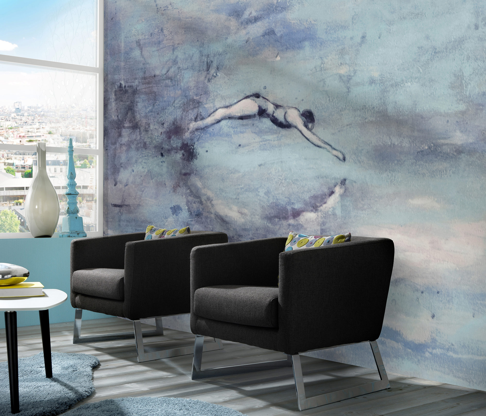 Erismann Fototapete GMK Art Edition Freisprung blau 223315