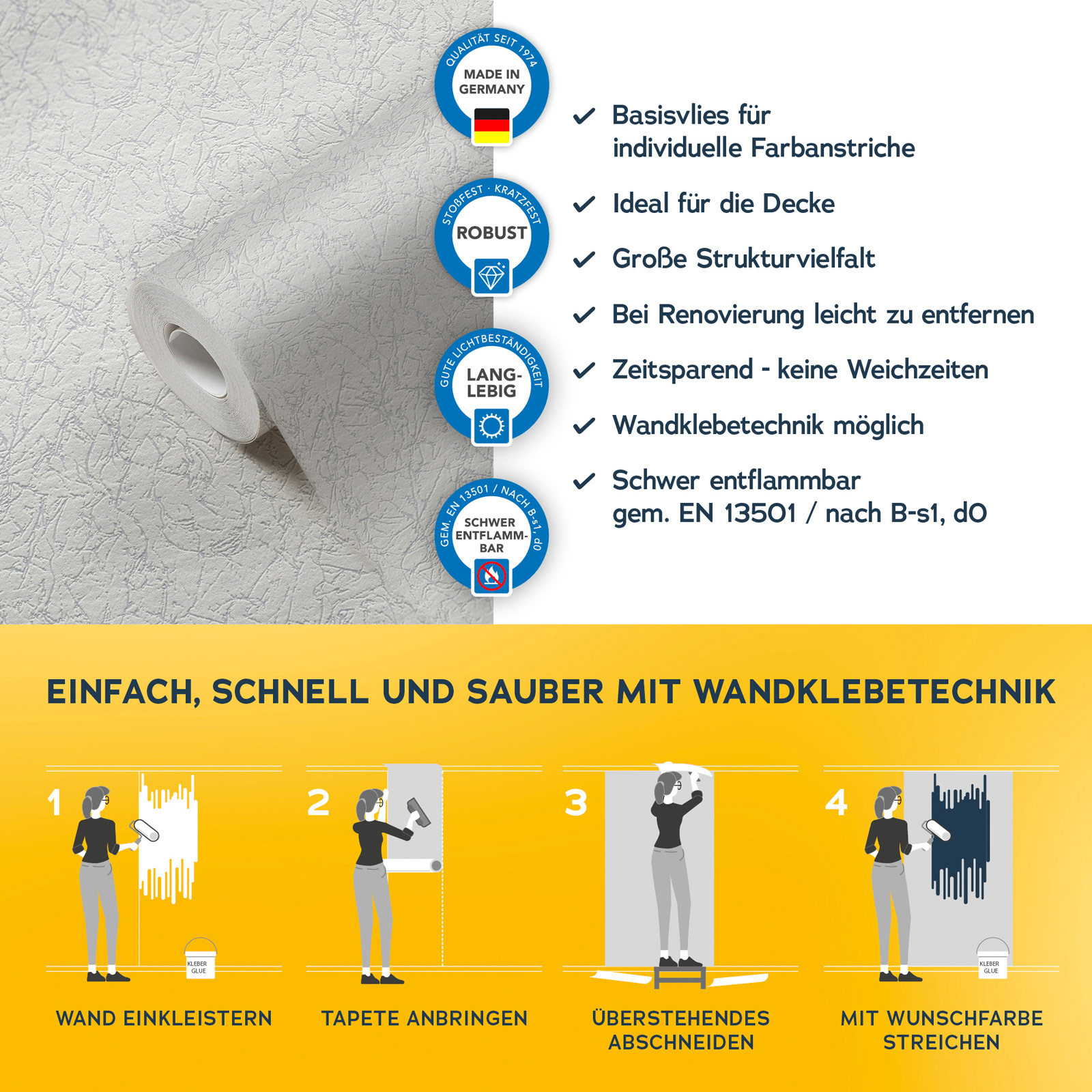 AS Vliestapete Meistervlies 8 überstreichbar 263117