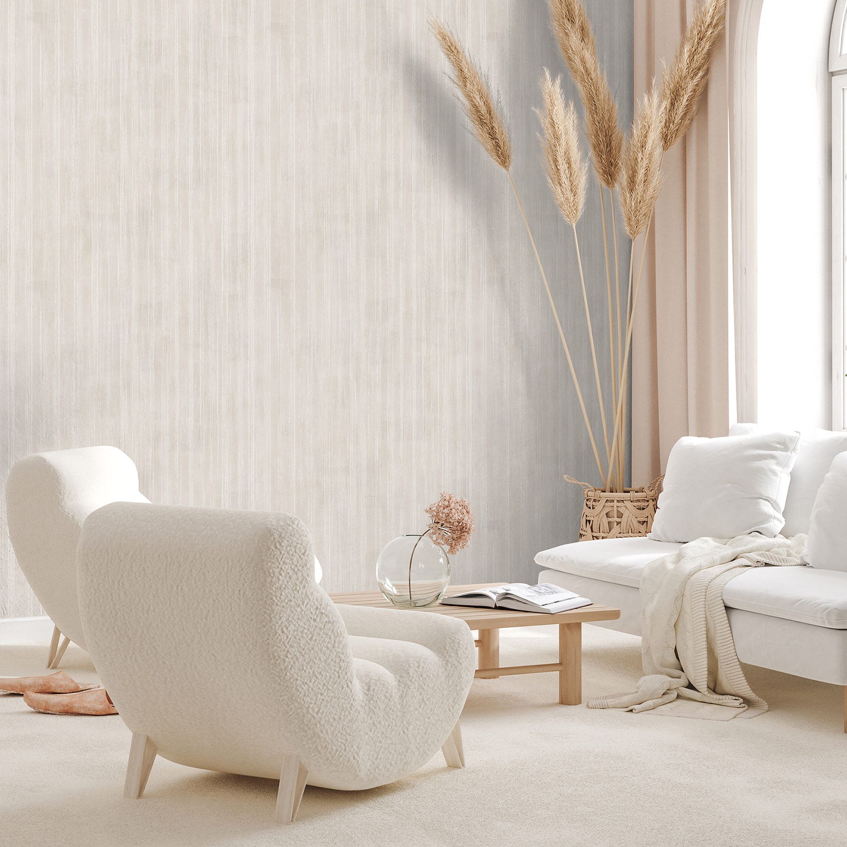 Hohenberger Vliestapete Artist Brush Uni Beige 27301