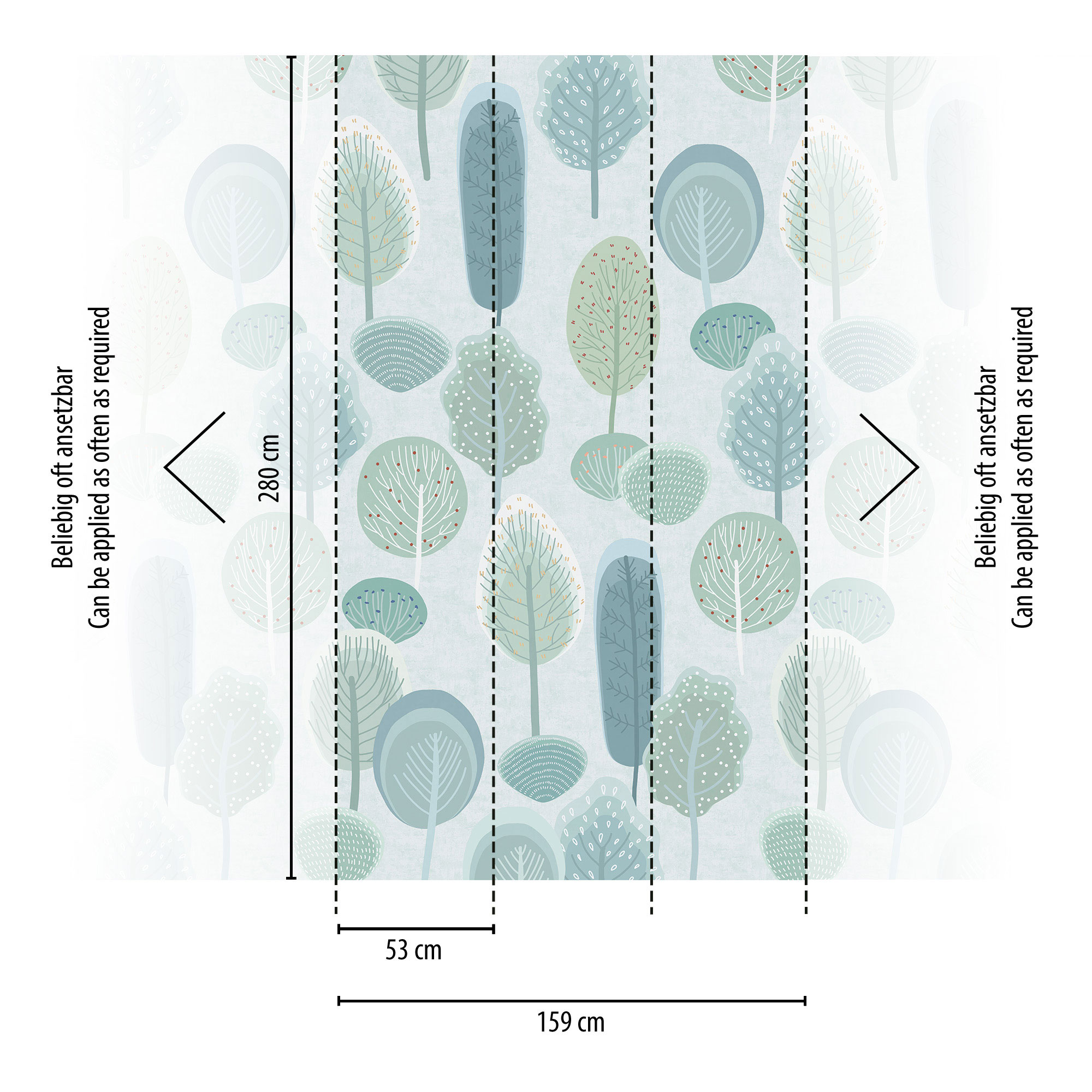 AS Vliestapete Lilly & Luis Wald Blau 770711
