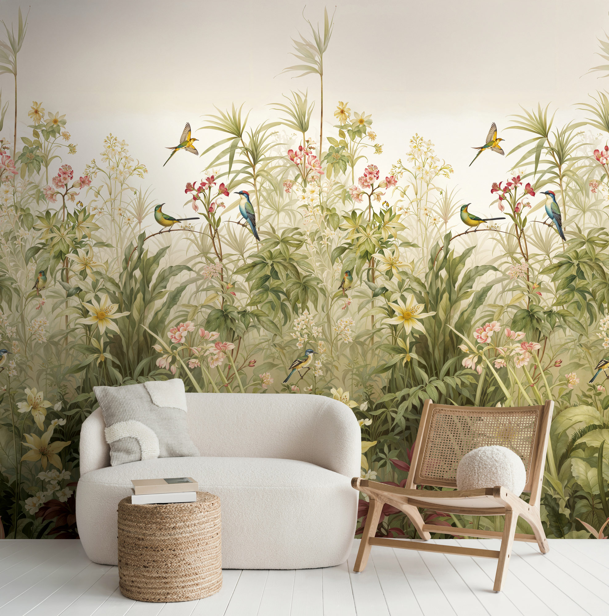 AS Fototapete The Wall 4 Vögel Beige 792466