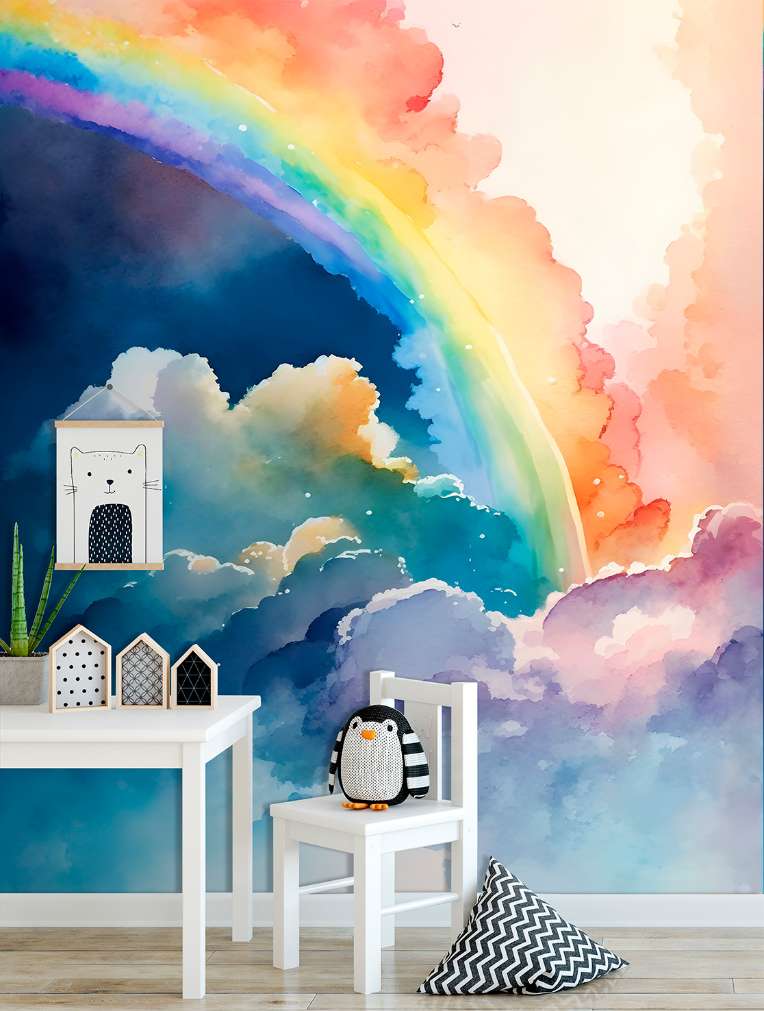 Decoprint Fototapete Cute Walls Regenbogen CW60001