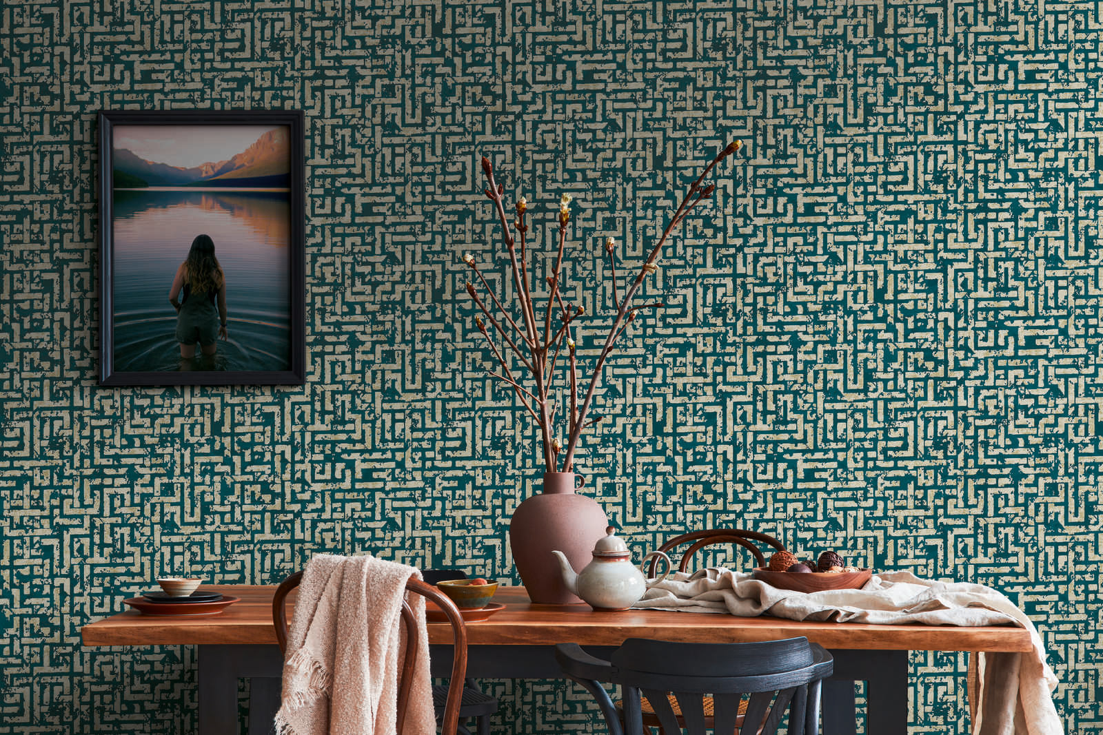 Livingwalls Vliestapete My Home My Spa Geometrisch 386953