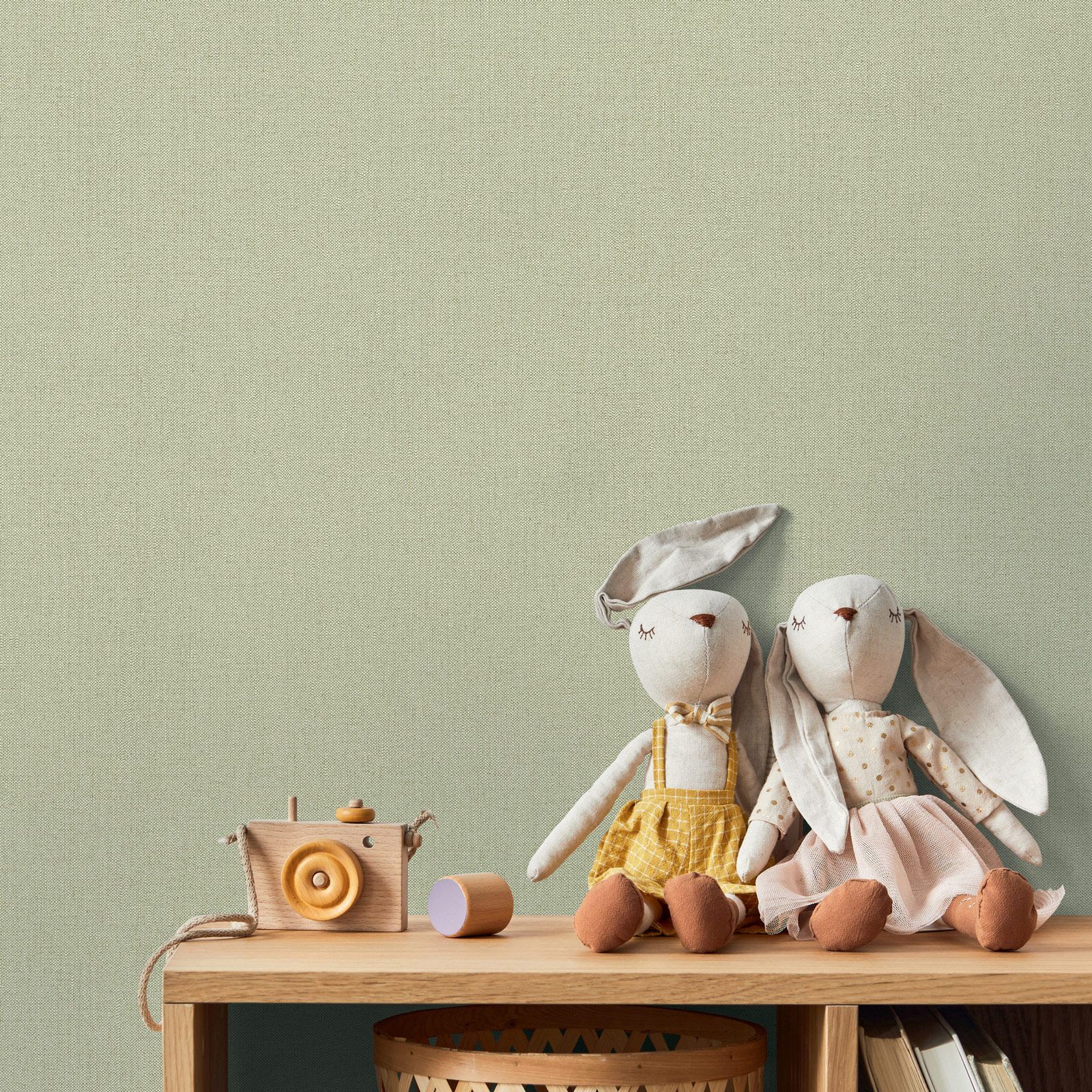 AS Vliestapete Kids Studio Unitapete Grün 363787