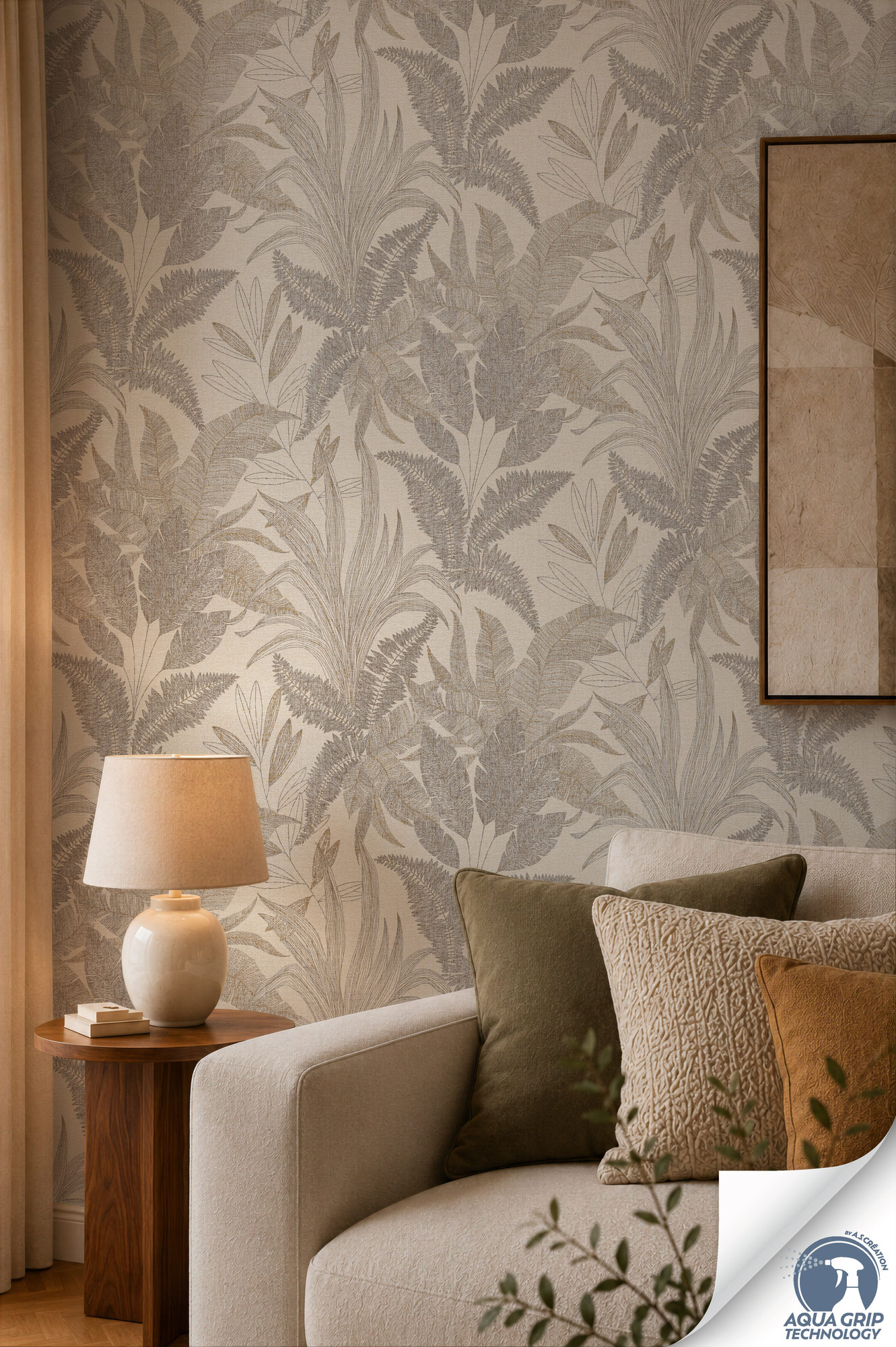 AS Vliestapete Cosiness Designdrop 2 Floral Beige 792411