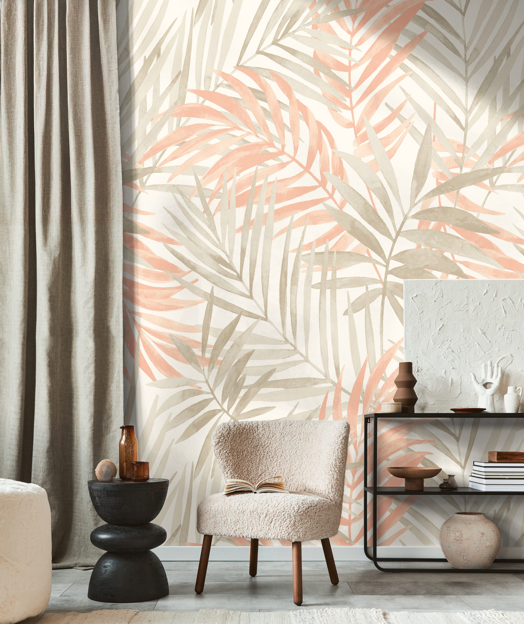 AS Fototapete The Wall 4 Tropisch Creme 388551
